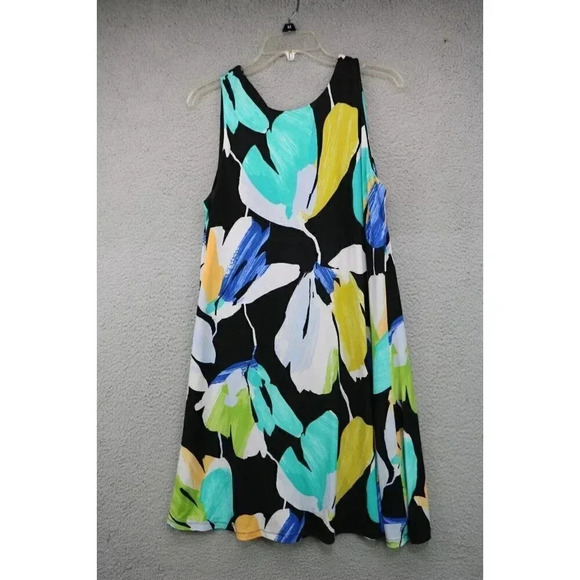 Anne Klein Floral Sleeveless Dress-Size Large-Flowy-Lined - Picture 1 of 10